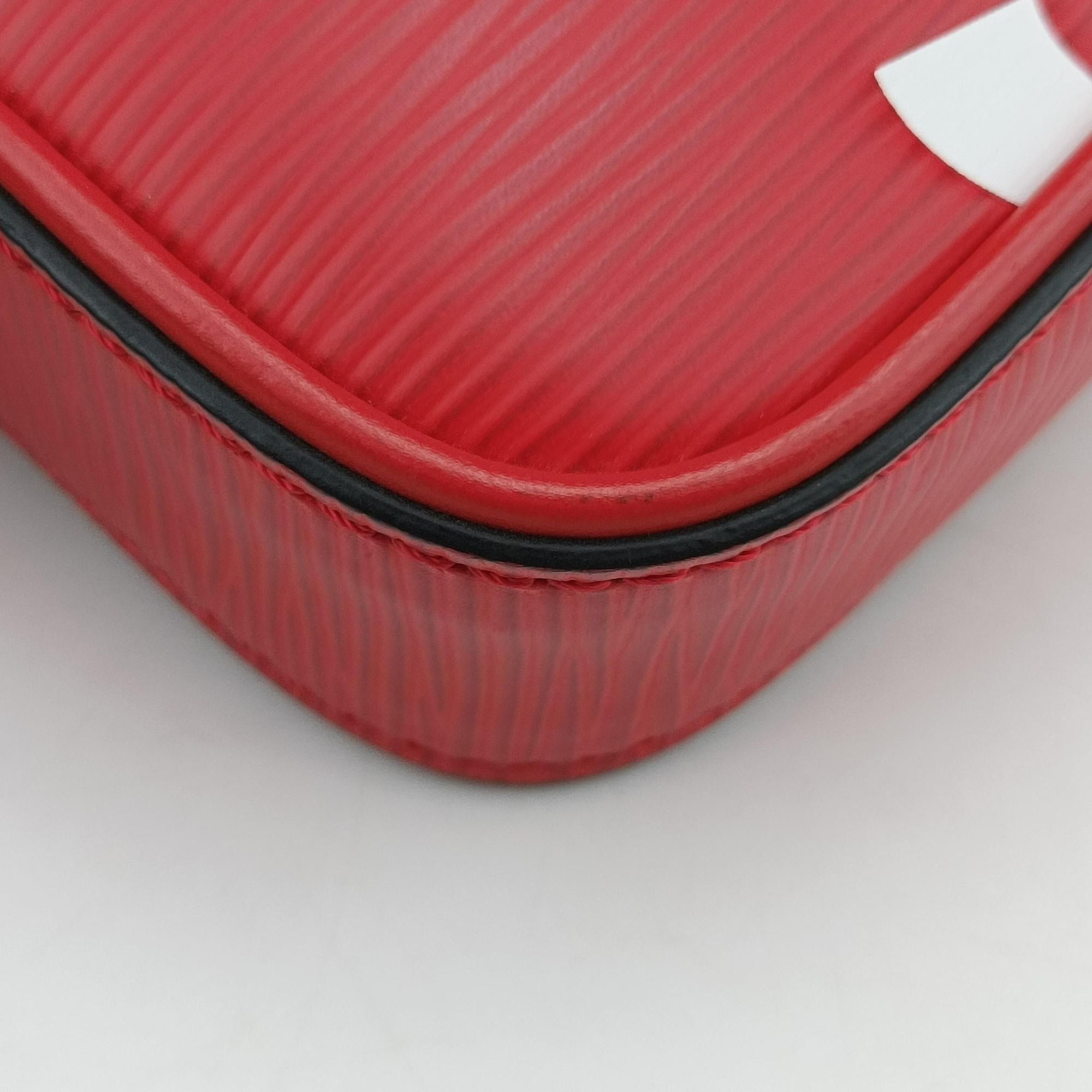 Pre-owned Louis Vuitton Danube PPM Supreme Collaboration ROUGE×white Epi M53434 shoulderbag | stylenewstar