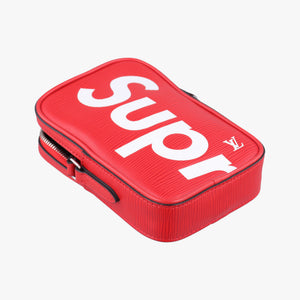 Pre-owned Louis Vuitton Danube PPM Supreme Collaboration ROUGE×white Epi M53434 shoulderbag | stylenewstar