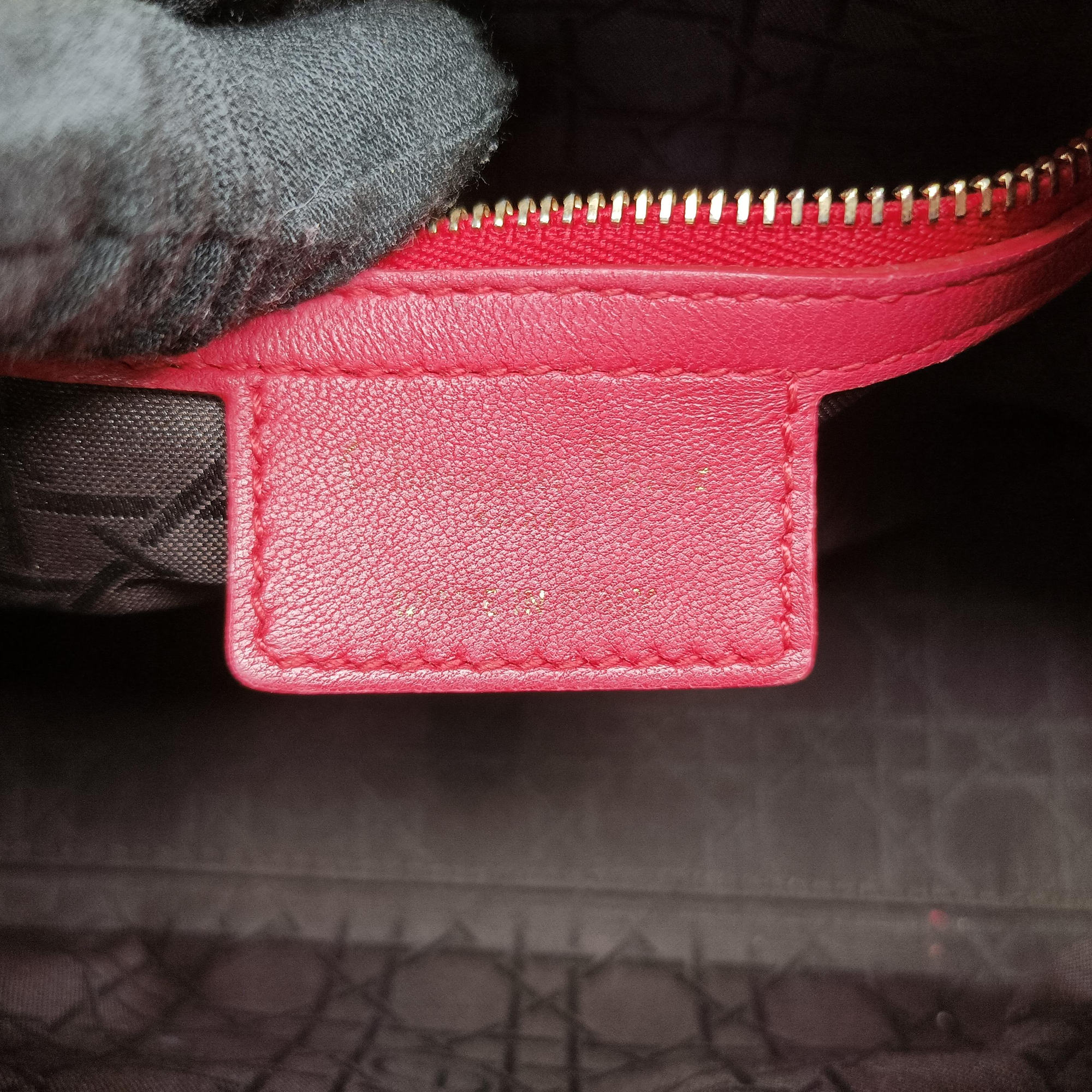 Pre-owned Christian Dior Lady Dior Red lambskin  shoulderbag | stylenewstar