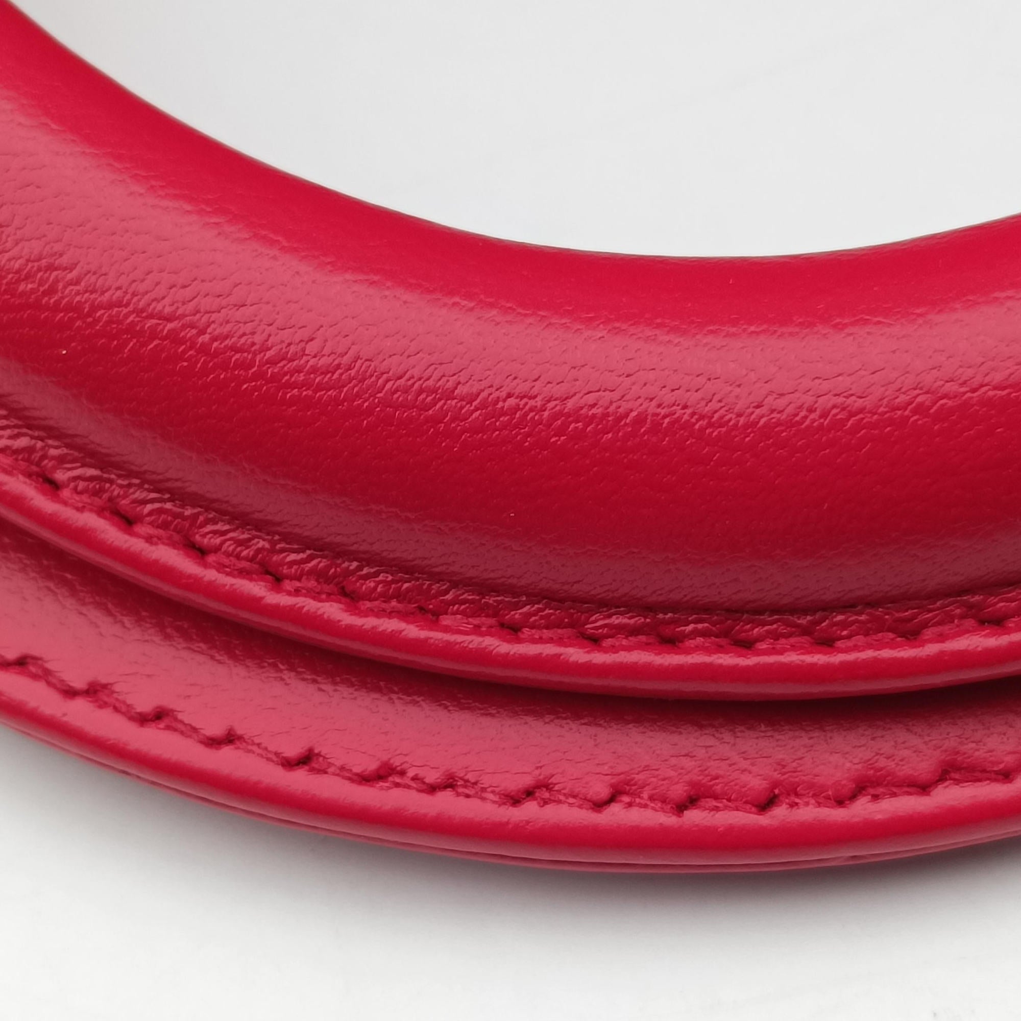 Pre-owned Christian Dior Lady Dior Red lambskin  shoulderbag | stylenewstar
