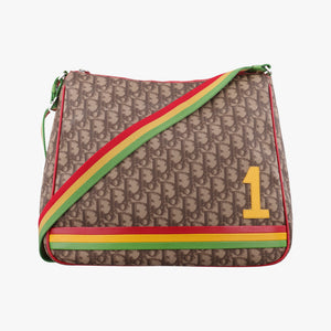 Pre-owned Christian Dior Rasta Trotter Messenger beige×Multicolour PVC coated canvas  shoulderbag | stylenewstar