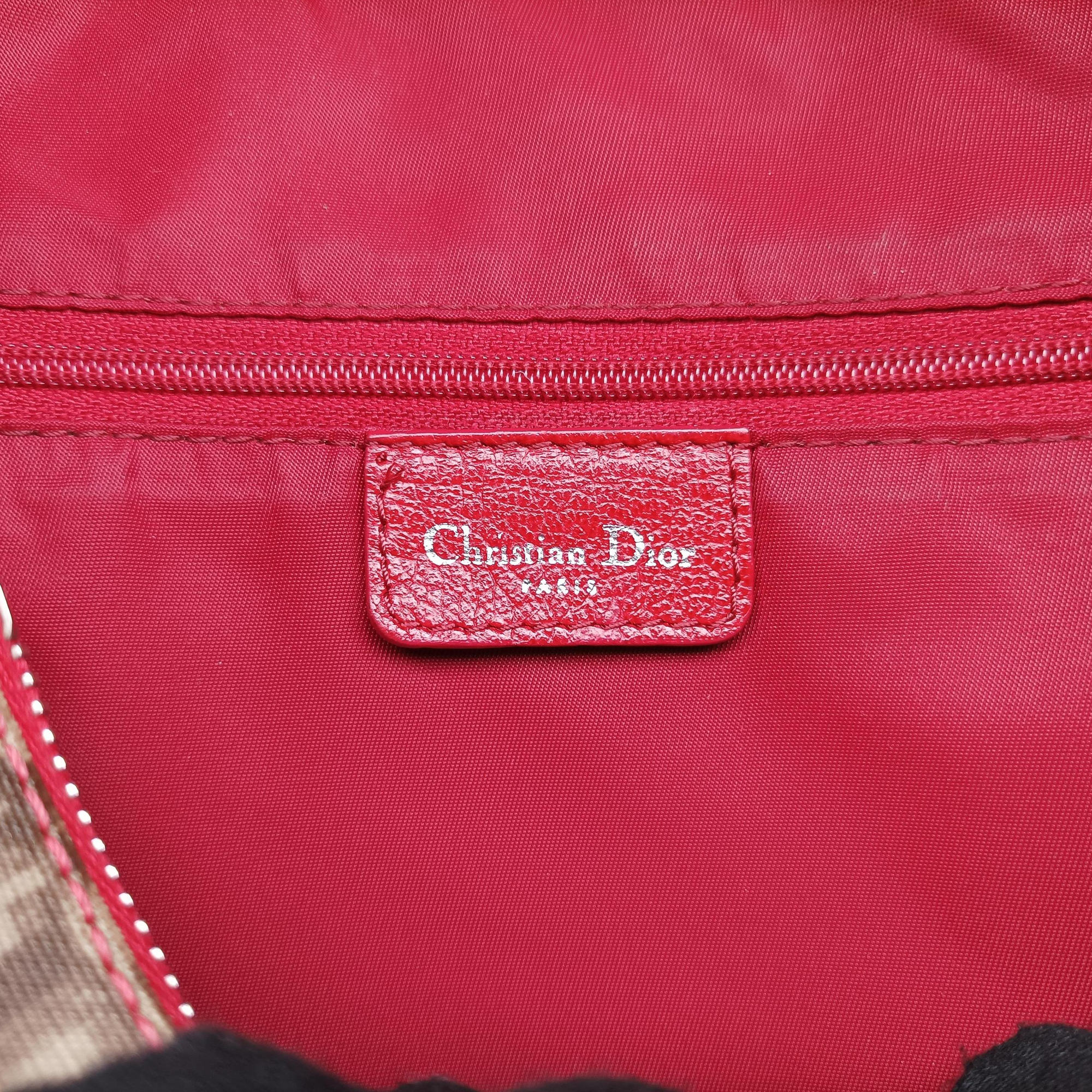 Pre-owned Christian Dior Rasta Trotter Messenger beige×Multicolour PVC coated canvas  shoulderbag | stylenewstar