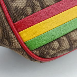 Pre-owned Christian Dior Rasta Trotter Messenger beige×Multicolour PVC coated canvas  shoulderbag | stylenewstar