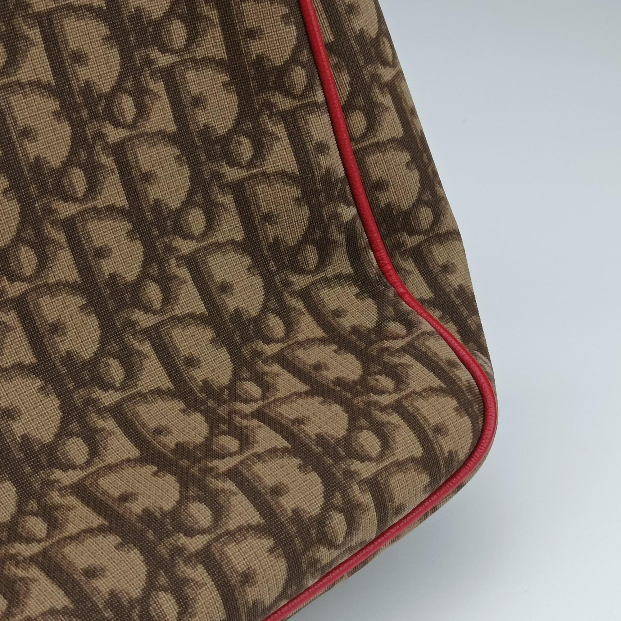 Pre-owned Christian Dior Rasta Trotter Messenger beige×Multicolour PVC coated canvas  shoulderbag | stylenewstar