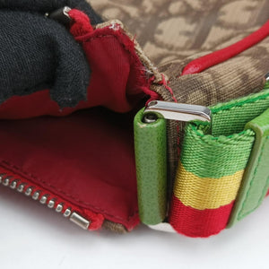Pre-owned Christian Dior Rasta Trotter Messenger beige×Multicolour PVC coated canvas  shoulderbag | stylenewstar