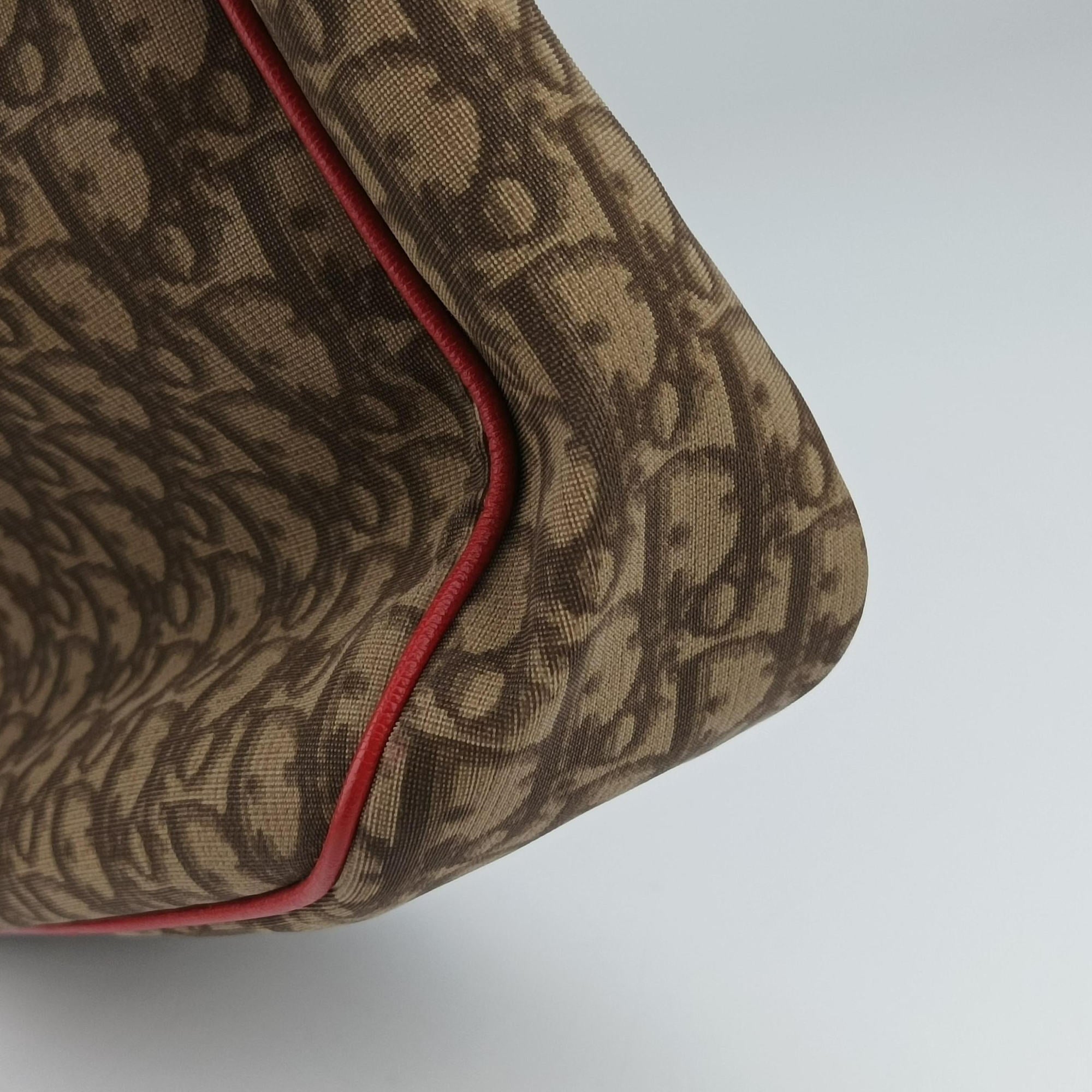 Pre-owned Christian Dior Rasta Trotter Messenger beige×Multicolour PVC coated canvas  shoulderbag | stylenewstar