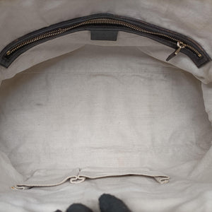 Pre-owned Gucci Horsebit Diamante Beige × Dark Brown Canvas×Leather 247286 handbag | stylenewstar