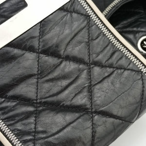 Pre-owned Chanel East West 2.55 Black Leather 37697 shoulderbag | stylenewstar