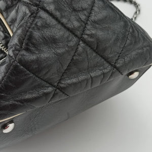Pre-owned Chanel East West 2.55 Black Leather 37697 shoulderbag | stylenewstar