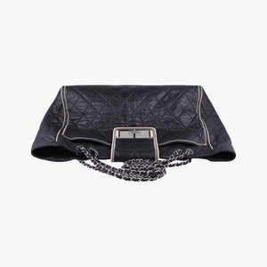 Pre-owned Chanel East West 2.55 Black Leather 37697 shoulderbag | stylenewstar