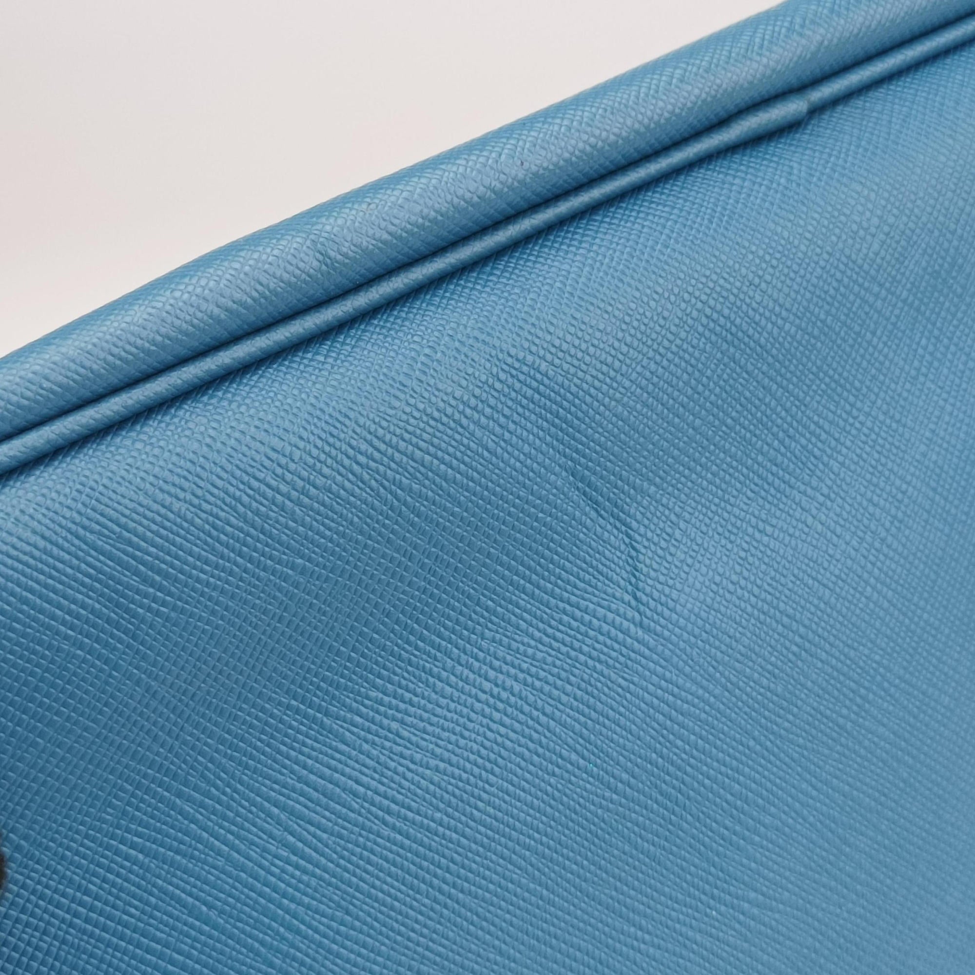 Pre-owned Prada Galleria Blue SAFFIANO Leather BN1786 handbag | stylenewstar