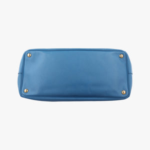Pre-owned Prada Galleria Blue SAFFIANO Leather BN1786 handbag | stylenewstar