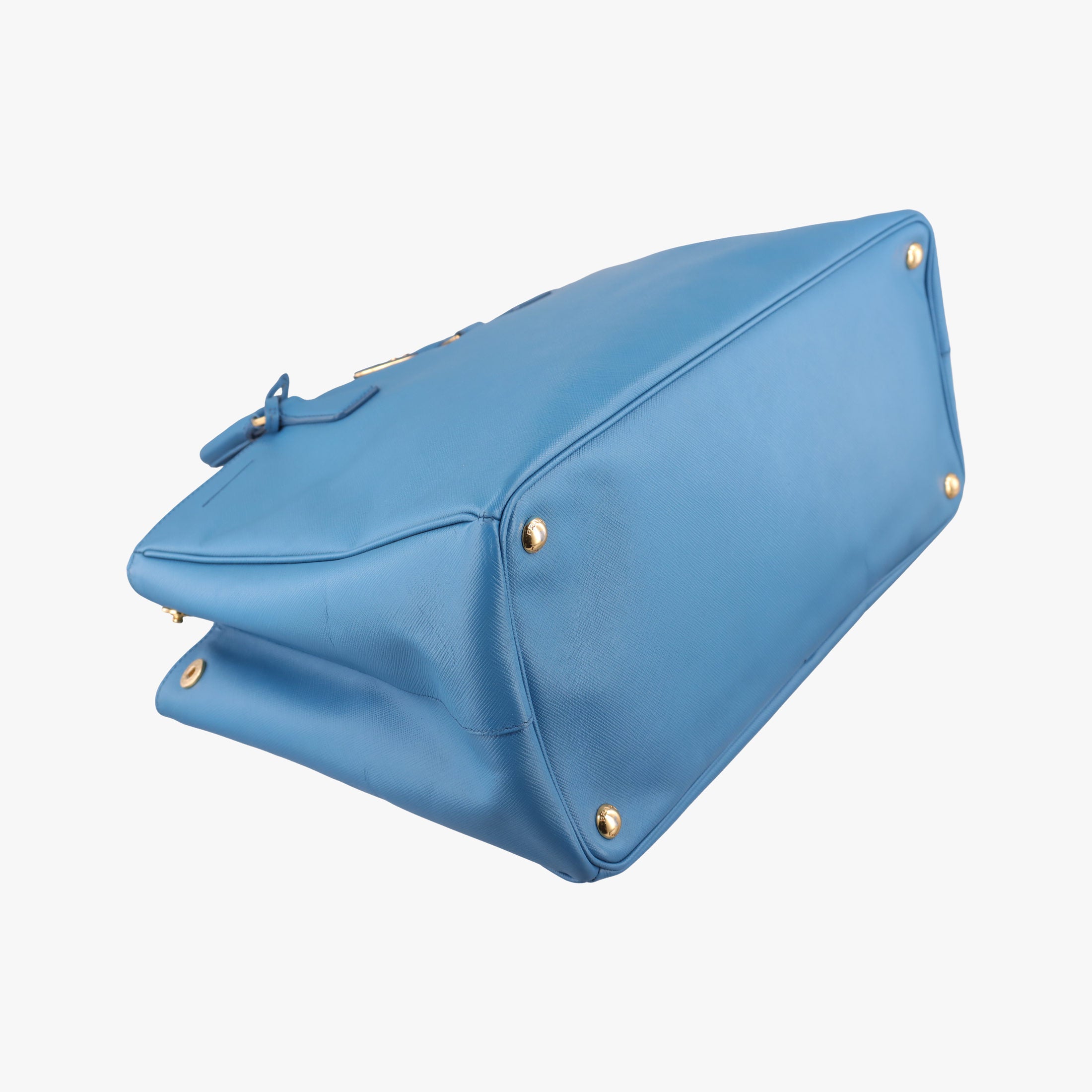 Pre-owned Prada Galleria Blue SAFFIANO Leather BN1786 handbag | stylenewstar