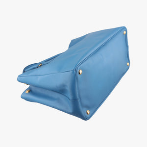 Pre-owned Prada Galleria Blue SAFFIANO Leather BN1786 handbag | stylenewstar