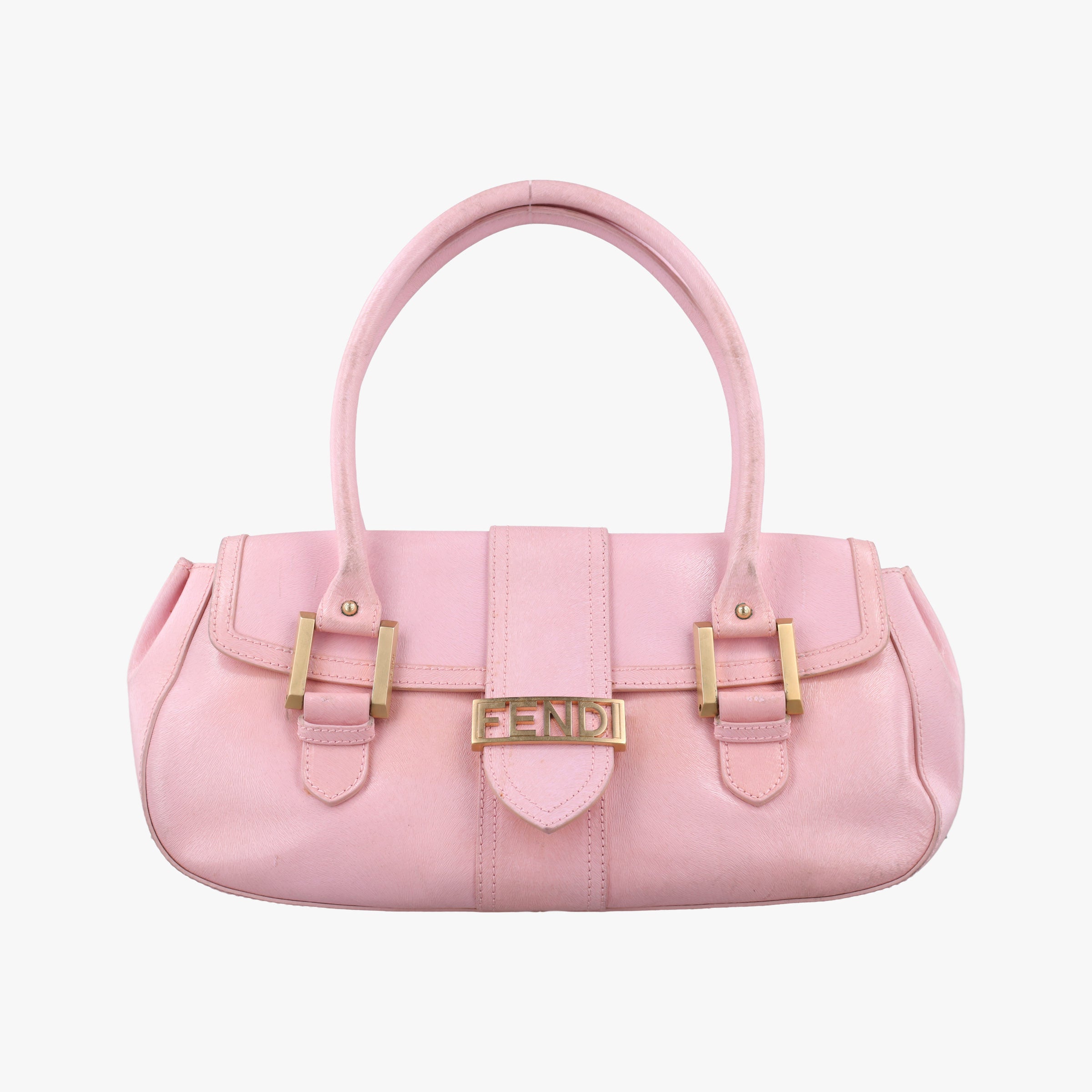 Pre-owned Fendi Logo flap bag Pink Leather 8BN116 handbag | stylenewstar