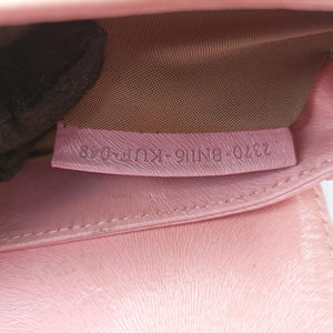 Pre-owned Fendi Logo flap bag Pink Leather 8BN116 handbag | stylenewstar