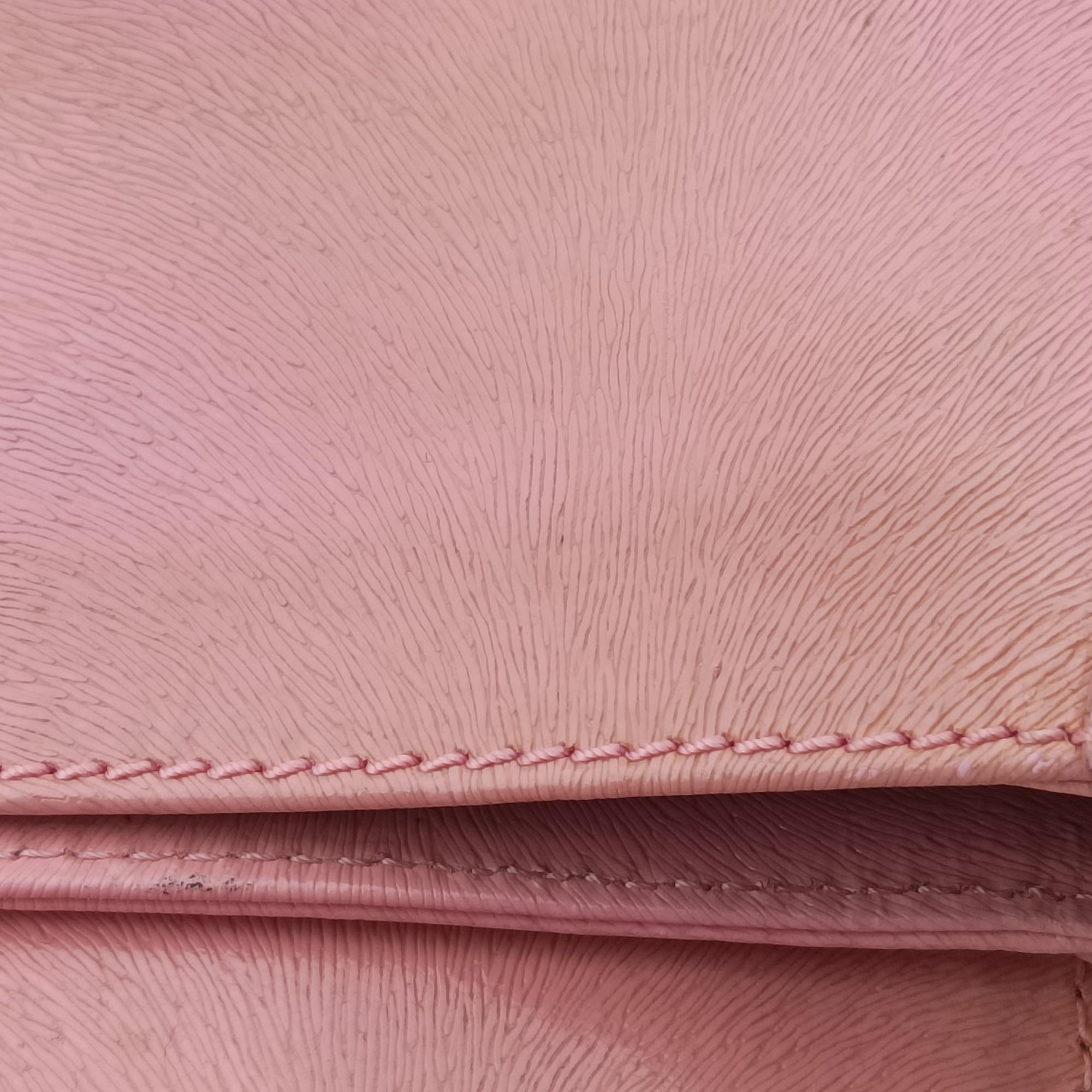 Pre-owned Fendi Logo flap bag Pink Leather 8BN116 handbag | stylenewstar