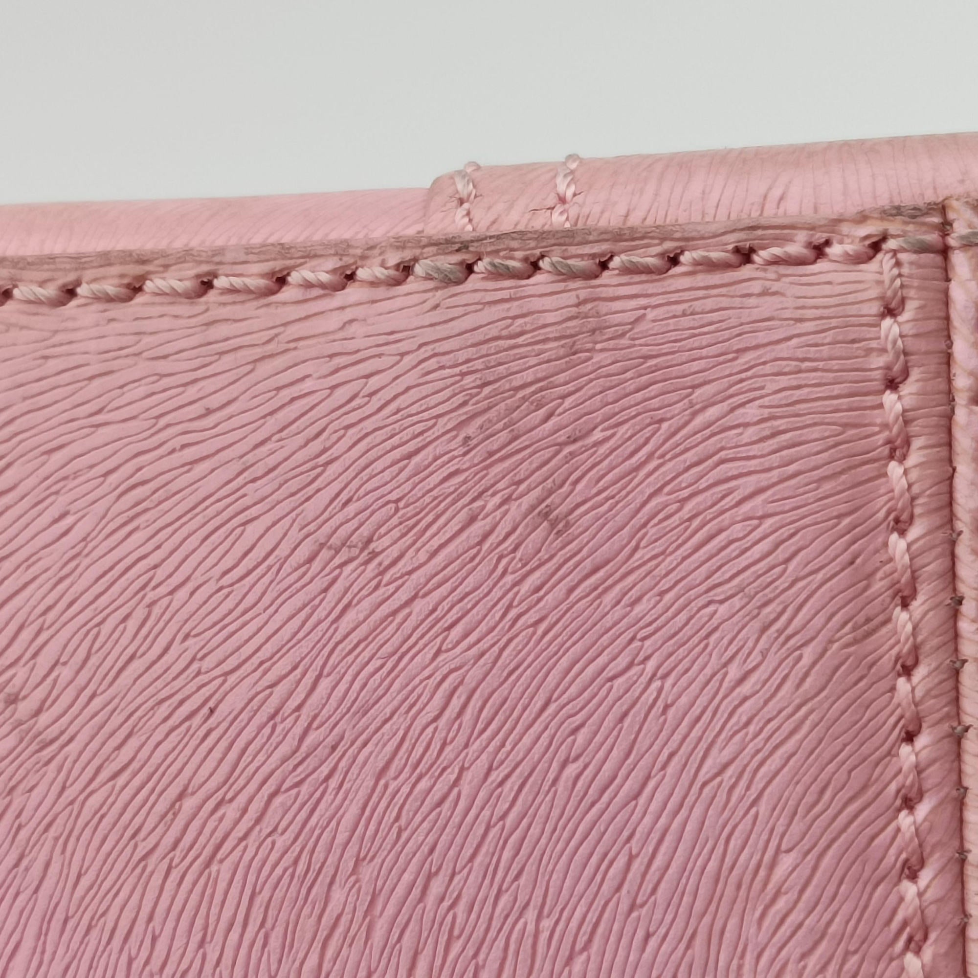 Pre-owned Fendi Logo flap bag Pink Leather 8BN116 handbag | stylenewstar