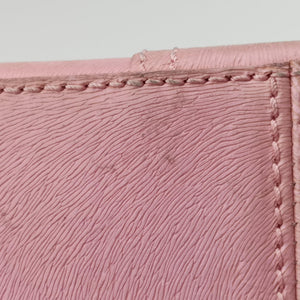 Pre-owned Fendi Logo flap bag Pink Leather 8BN116 handbag | stylenewstar