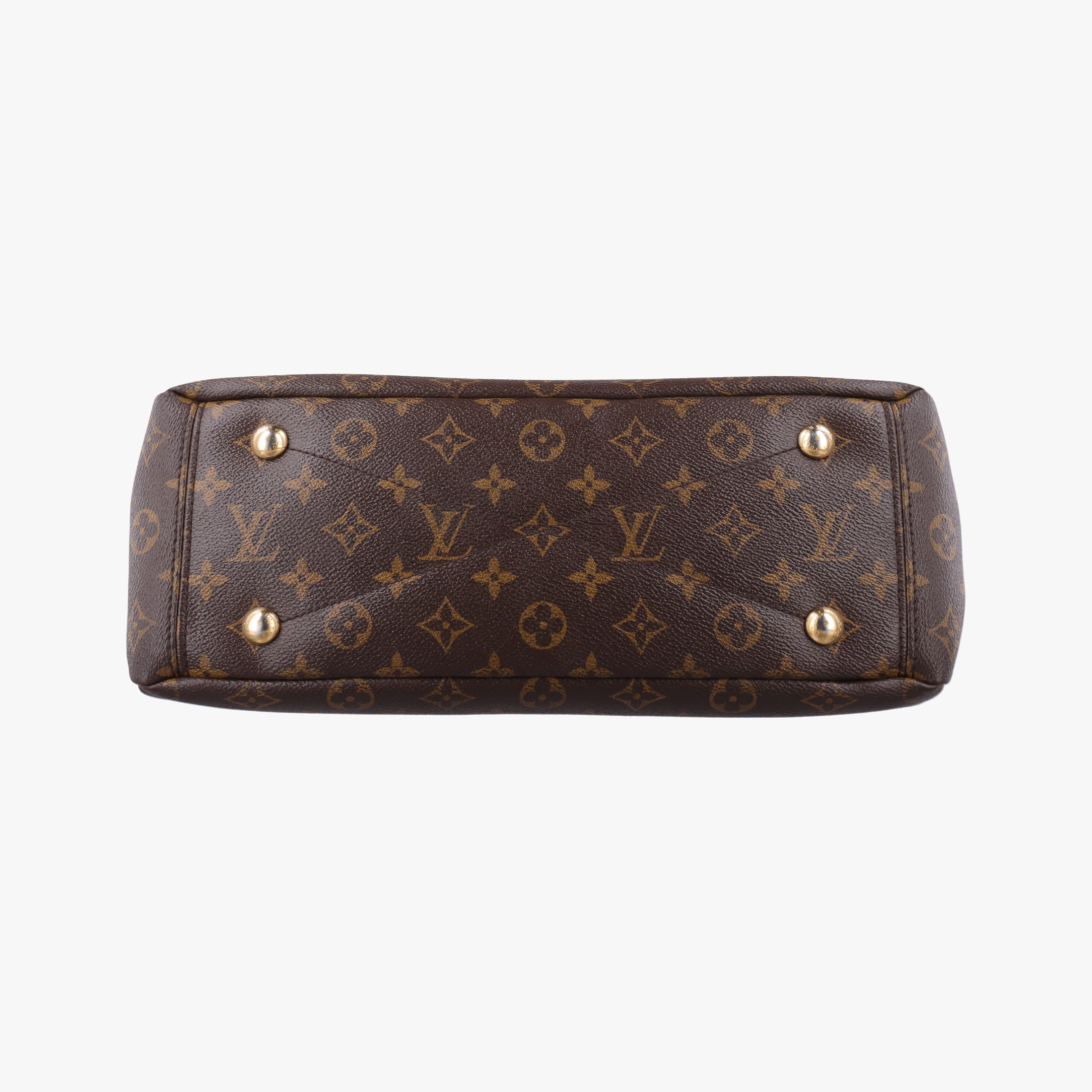 Pre-owned Louis Vuitton PALLAS brown×CERISE Monogram Canvas×calf leather M41175 handbag | stylenewstar