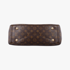 Pre-owned Louis Vuitton PALLAS brown×CERISE Monogram Canvas×calf leather M41175 handbag | stylenewstar