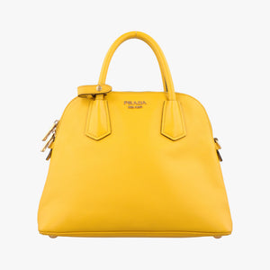 Secondhand Prada Cuir Top Handle Yellow SAFFIANO Leather BL0902 handbag | stylenewstar