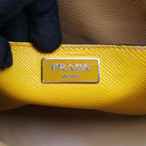 Secondhand Prada Cuir Top Handle Yellow SAFFIANO Leather BL0902 handbag | stylenewstar