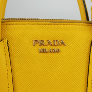Secondhand Prada Cuir Top Handle Yellow SAFFIANO Leather BL0902 handbag | stylenewstar