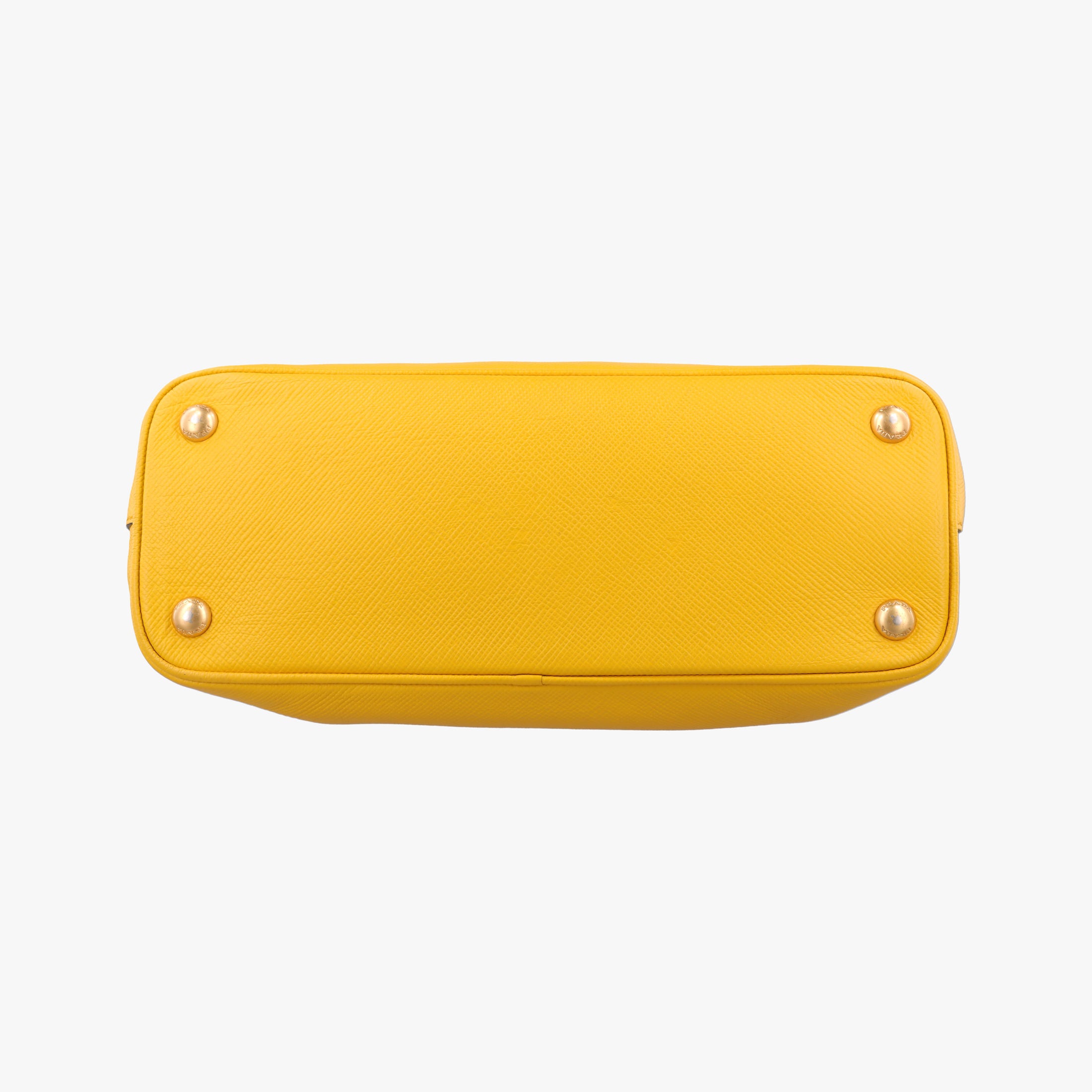 Secondhand Prada Cuir Top Handle Yellow SAFFIANO Leather BL0902 handbag | stylenewstar