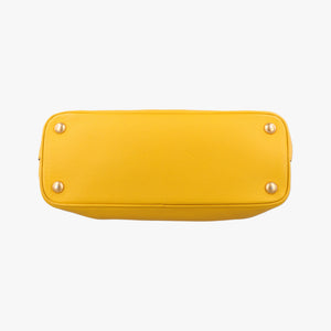Secondhand Prada Cuir Top Handle Yellow SAFFIANO Leather BL0902 handbag | stylenewstar