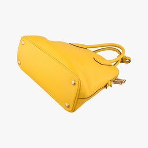 Secondhand Prada Cuir Top Handle Yellow SAFFIANO Leather BL0902 handbag | stylenewstar