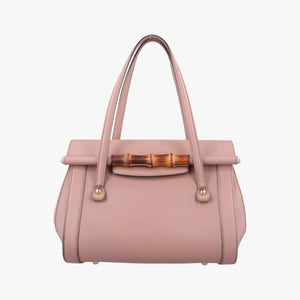 Pre-owned Gucci Bamboo Bullet Pink Leather 338989 shoulderbag | stylenewstar