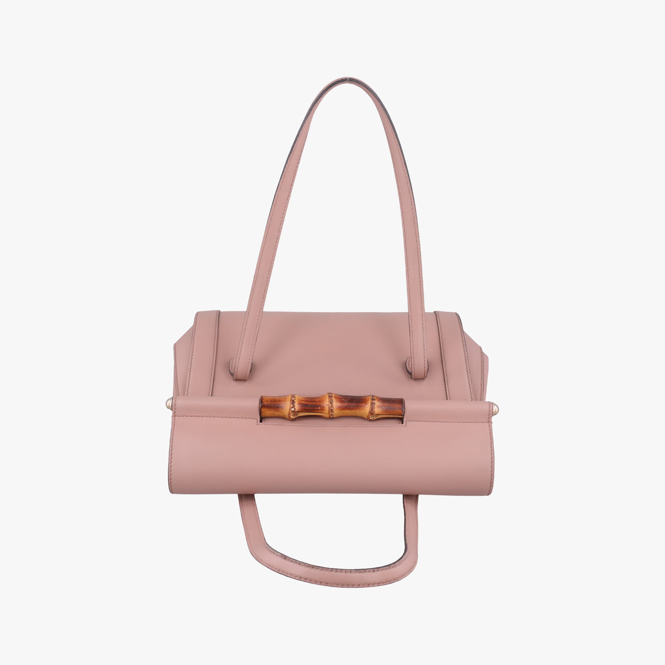 Pre-owned Gucci Bamboo Bullet Pink Leather 338989 shoulderbag | stylenewstar