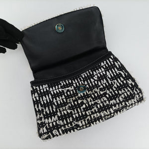 Vintage Dolce & Gabbana SICILY Black×white Canvas × Leather  shoulderbag | stylenewstar
