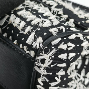 Vintage Dolce & Gabbana SICILY Black×white Canvas × Leather  shoulderbag | stylenewstar