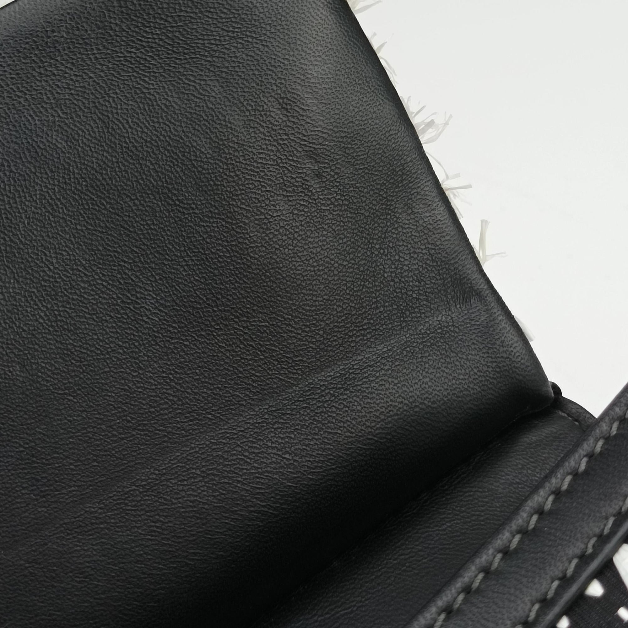 Vintage Dolce & Gabbana SICILY Black×white Canvas × Leather  shoulderbag | stylenewstar