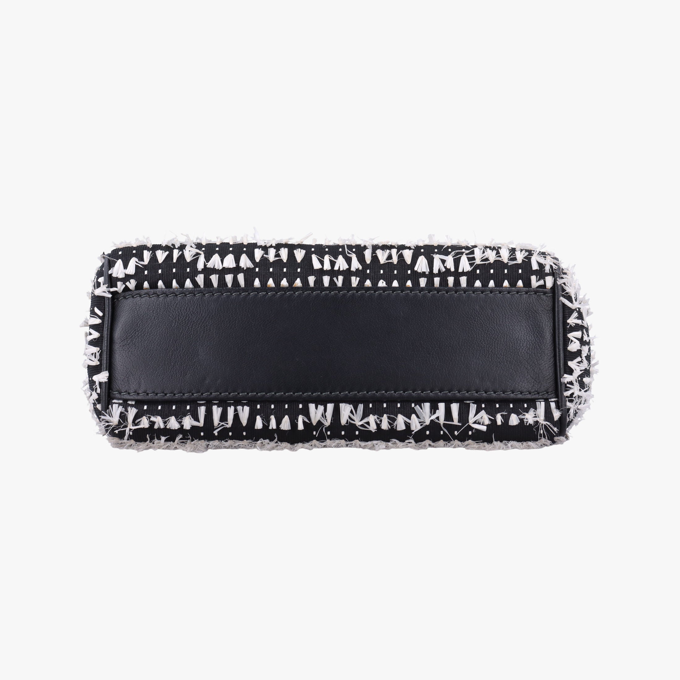 Vintage Dolce & Gabbana SICILY Black×white Canvas × Leather  shoulderbag | stylenewstar