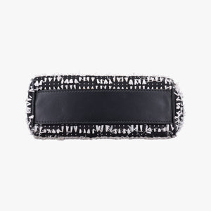 Vintage Dolce & Gabbana SICILY Black×white Canvas × Leather  shoulderbag | stylenewstar