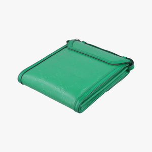 Pre-owned Gucci GG Embossed Messenger Bag Green Leather 625782 shoulderbag | stylenewstar