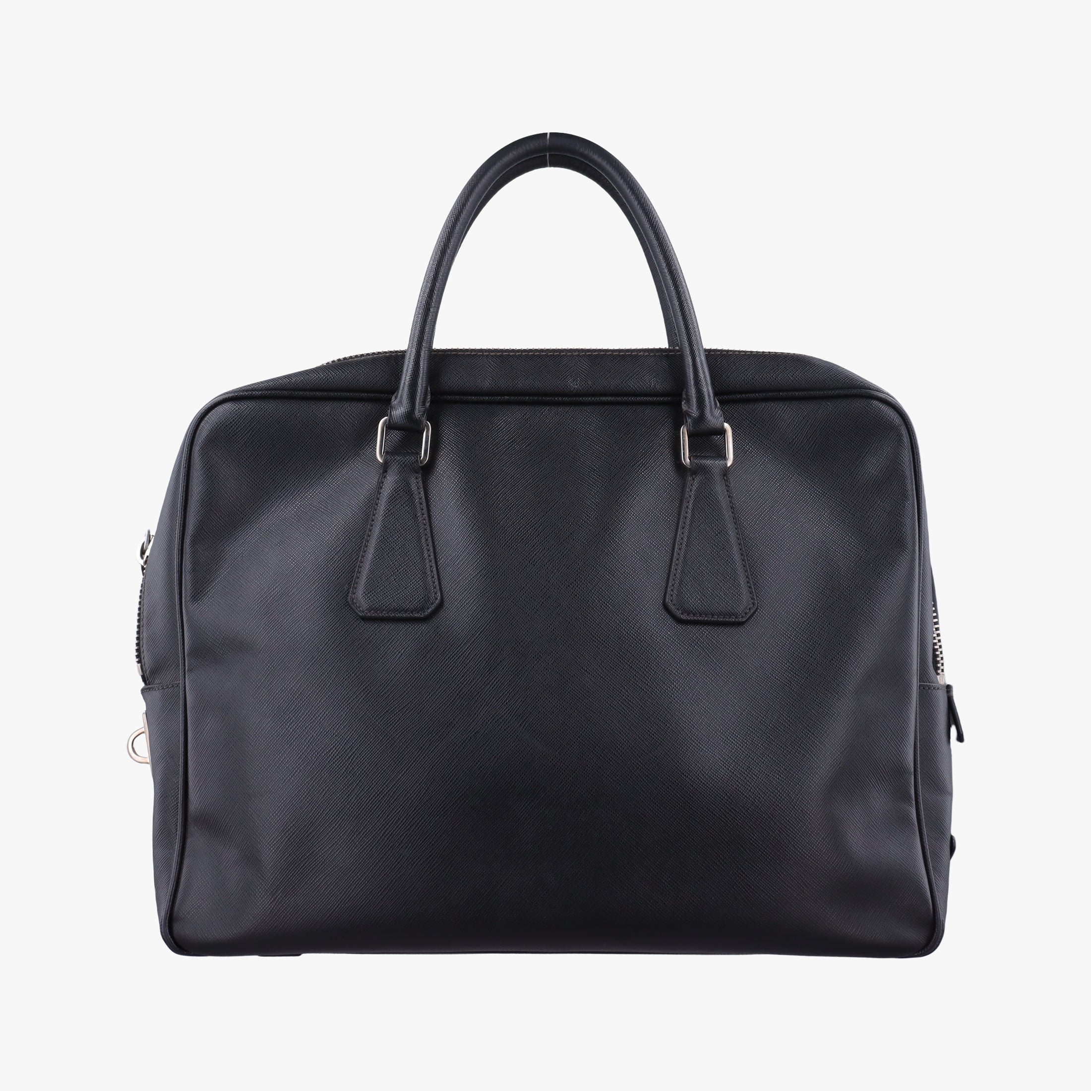 Secondhand Prada business bag briefcase Black SAFFIANO Leather 2VE363 handbag | stylenewstar