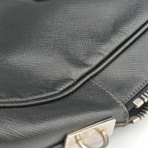 Secondhand Prada business bag briefcase Black SAFFIANO Leather 2VE363 handbag | stylenewstar