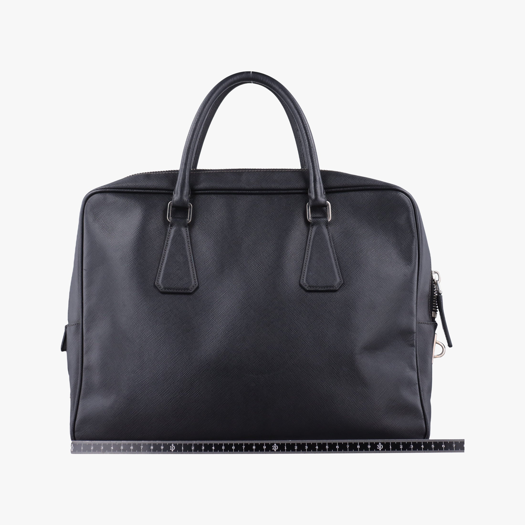 Secondhand Prada business bag briefcase Black SAFFIANO Leather 2VE363 handbag | stylenewstar