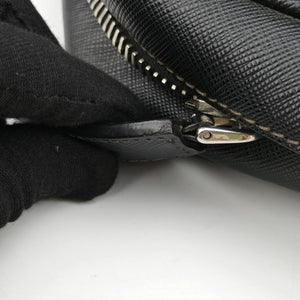 Secondhand Prada business bag briefcase Black SAFFIANO Leather 2VE363 handbag | stylenewstar