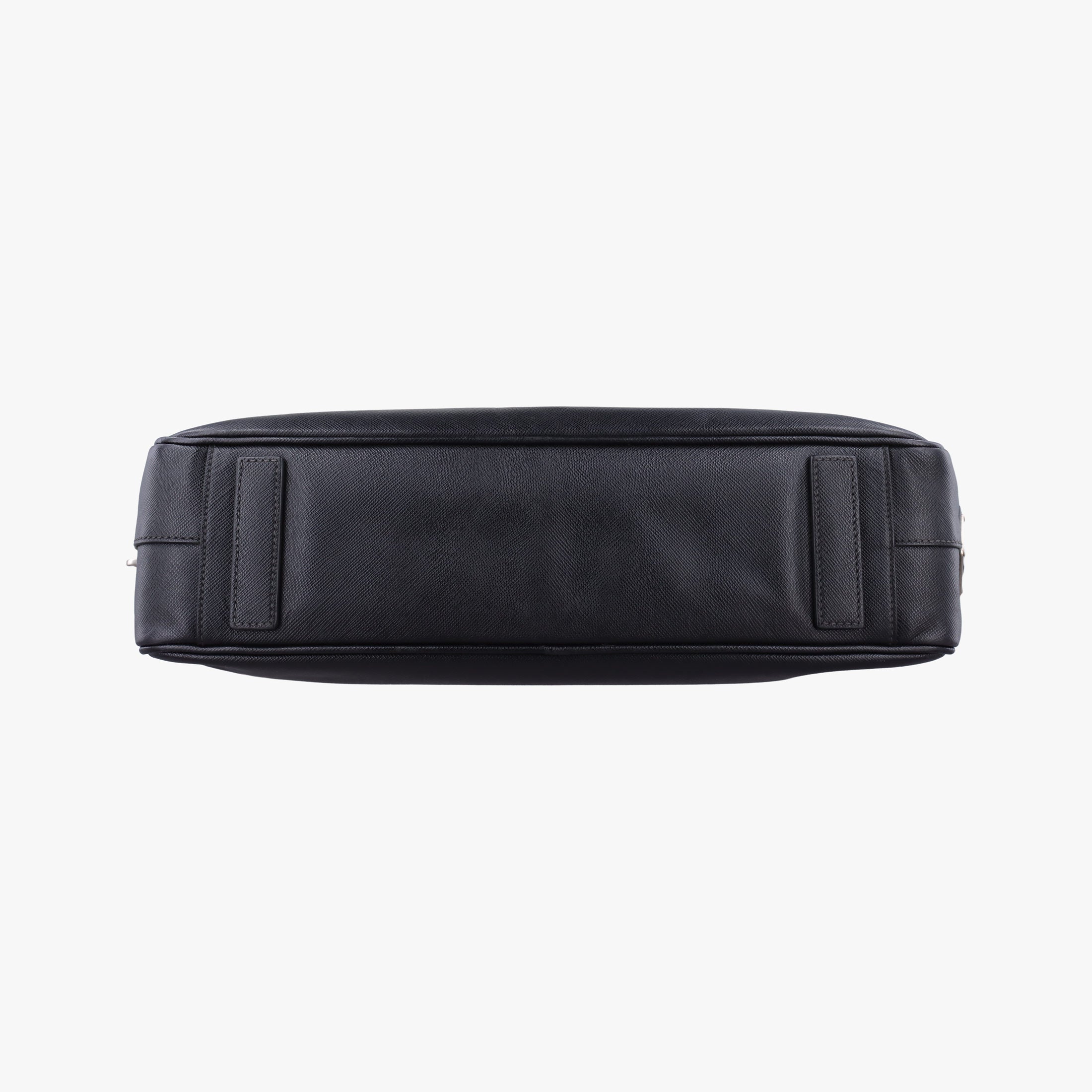Secondhand Prada business bag briefcase Black SAFFIANO Leather 2VE363 handbag | stylenewstar