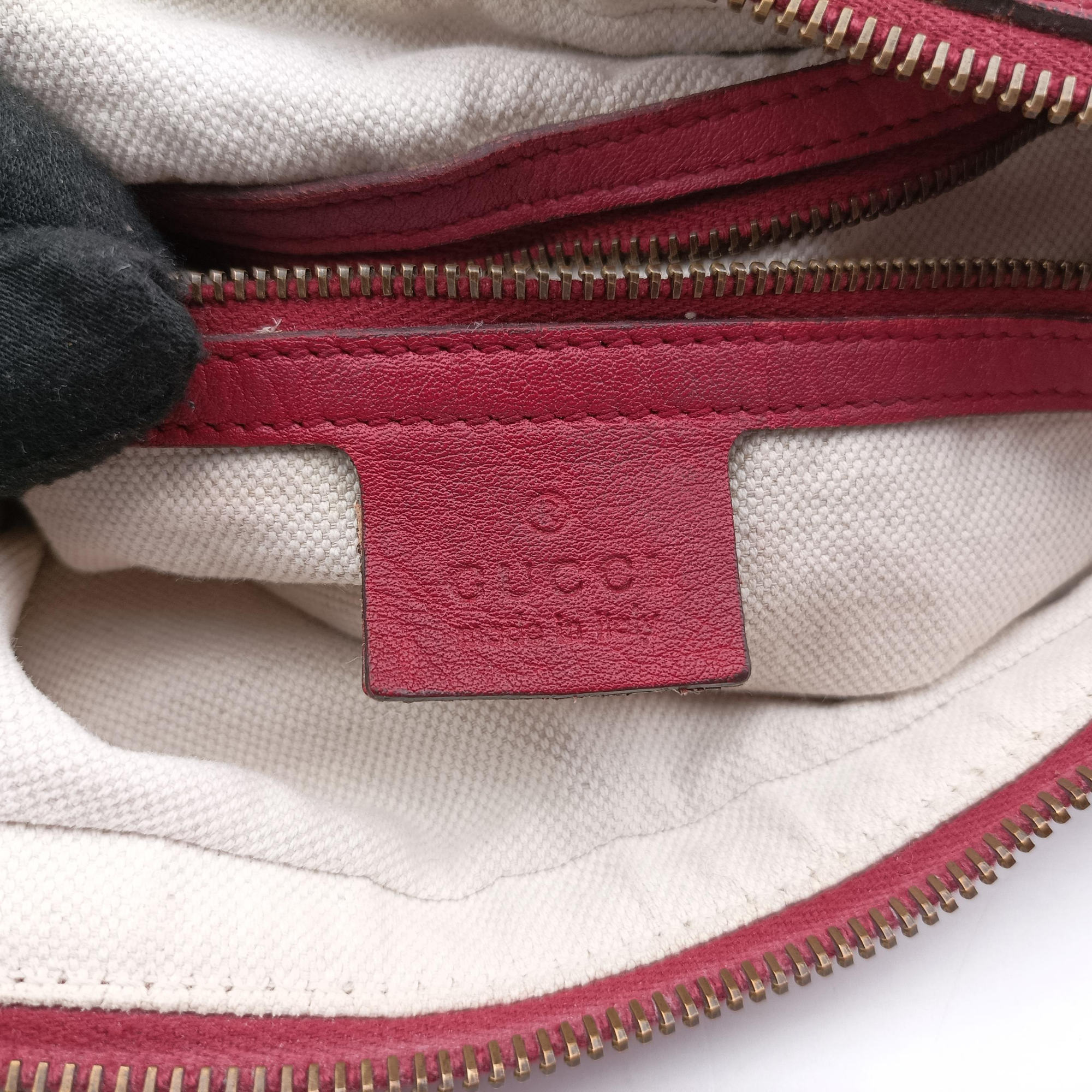 Pre-owned Gucci Miss GG Hobo khaki canvas×leather 326514 shoulderbag | stylenewstar