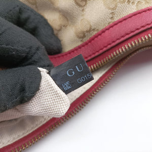Pre-owned Gucci Miss GG Hobo khaki canvas×leather 326514 shoulderbag | stylenewstar