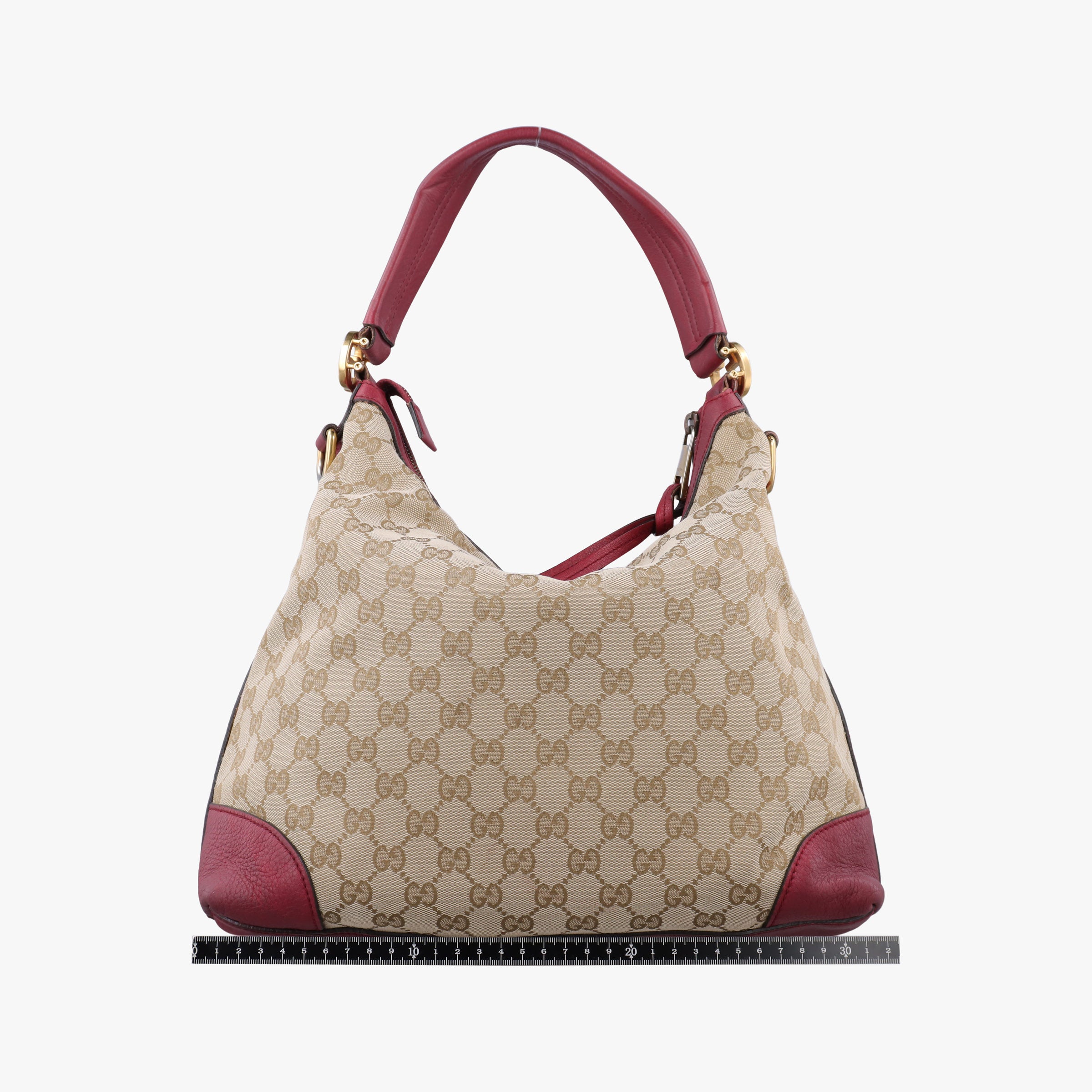 Pre-owned Gucci Miss GG Hobo khaki canvas×leather 326514 shoulderbag | stylenewstar