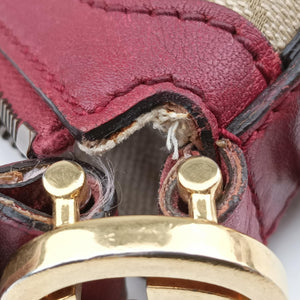 Pre-owned Gucci Miss GG Hobo khaki canvas×leather 326514 shoulderbag | stylenewstar