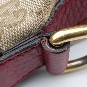 Pre-owned Gucci Miss GG Hobo khaki canvas×leather 326514 shoulderbag | stylenewstar