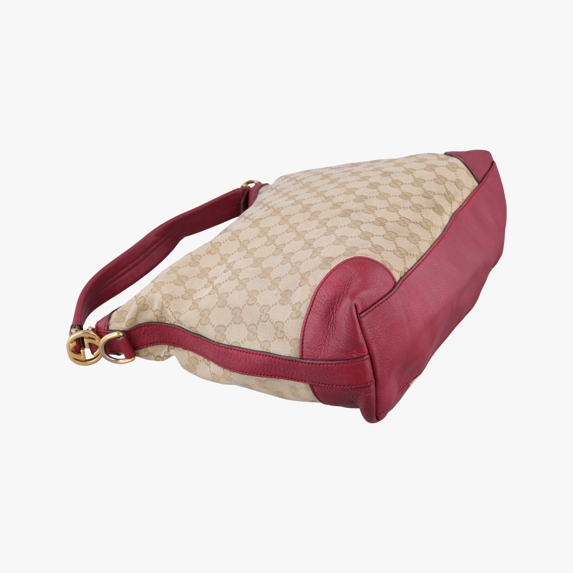 Pre-owned Gucci Miss GG Hobo khaki canvas×leather 326514 shoulderbag | stylenewstar